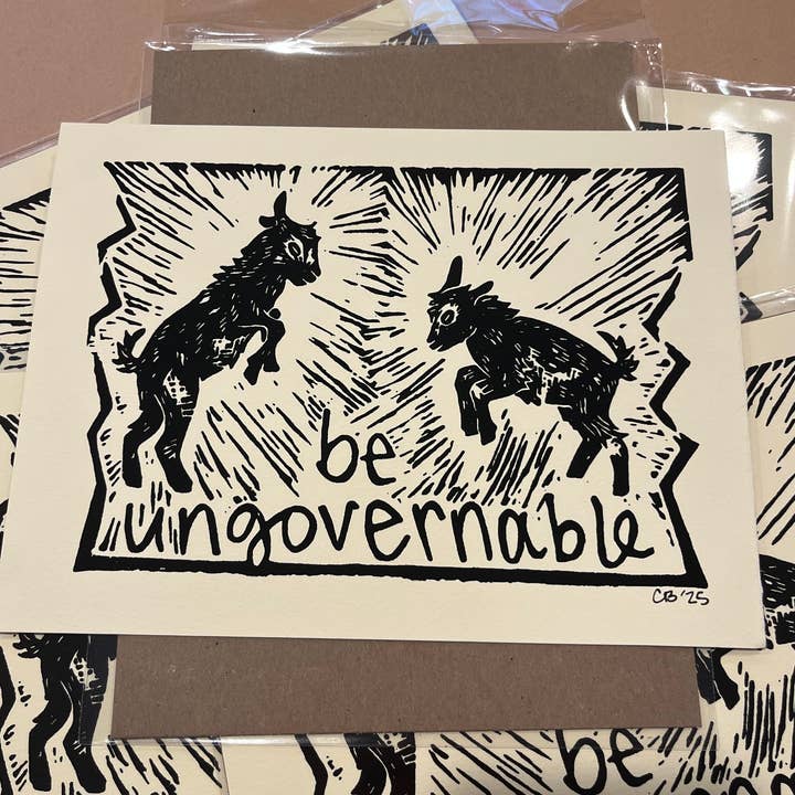Critter Butts - Wholesale Art Print - Be Ungovernable Print - Screen print on BFK Rives paper1