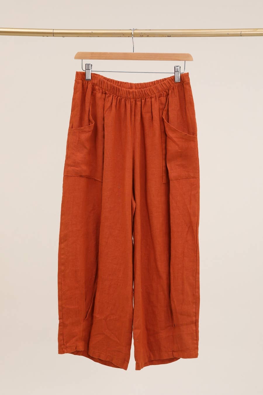 la maison des fibres naturelles - Vente Pantalon – femme - pantalon large en lin 6353 +size 100% linen made in Italy24