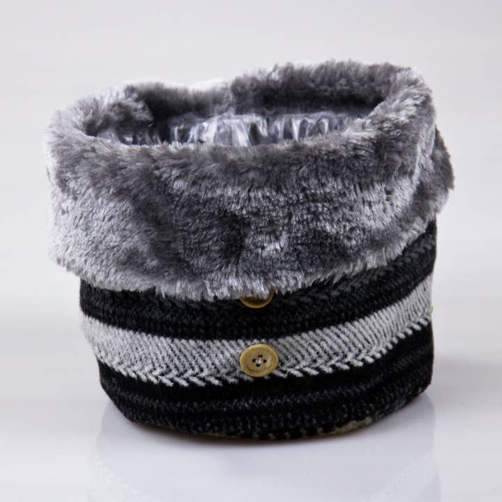 Grey fabric container in two sizes available for wholesale by B&P Italia