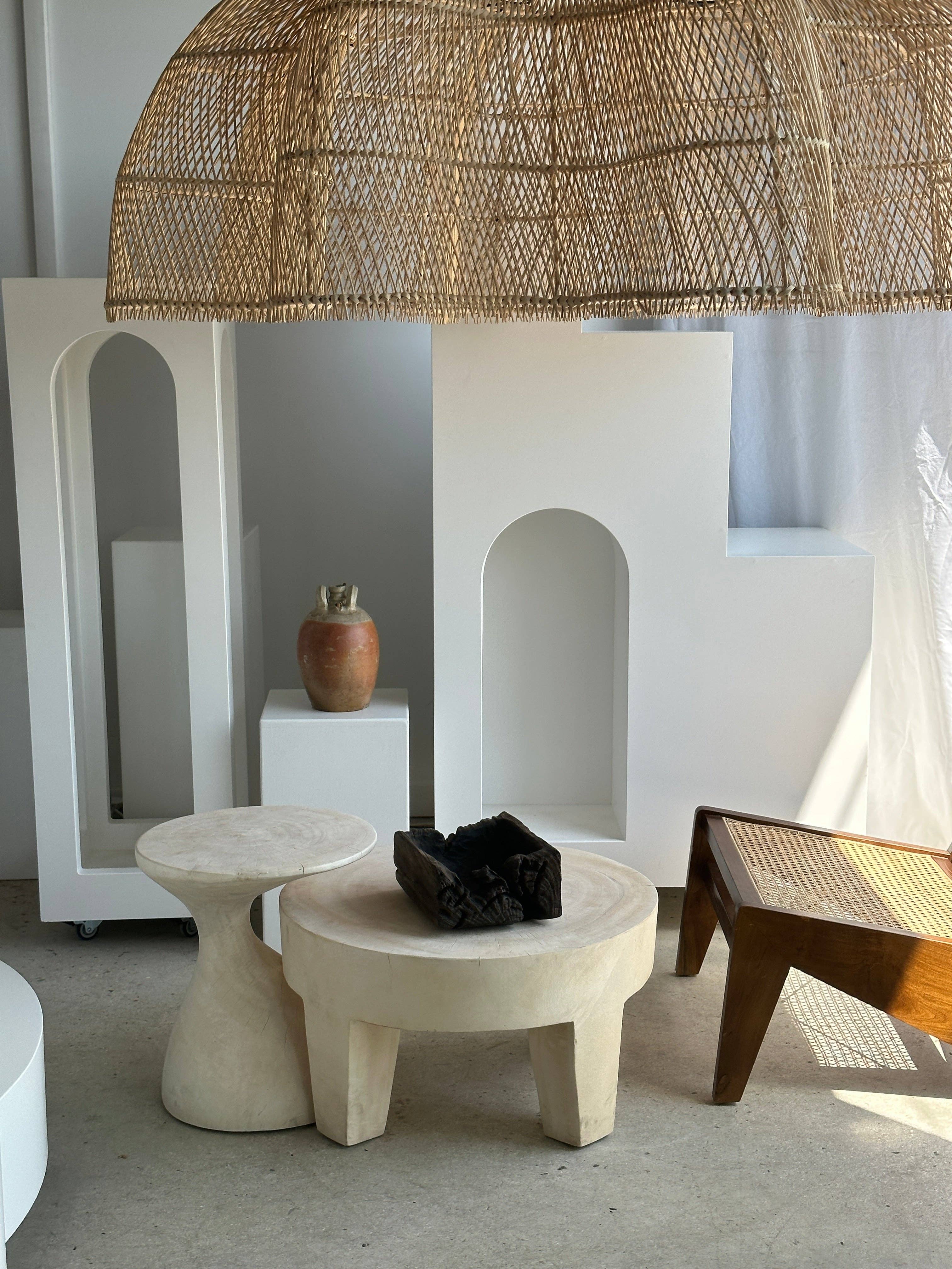 Office Objets - Wholesale Chandelier/Hanging Light - Immense rattan suspension in the shape of a flower, tulip, corolla H:1m; D:1m5099