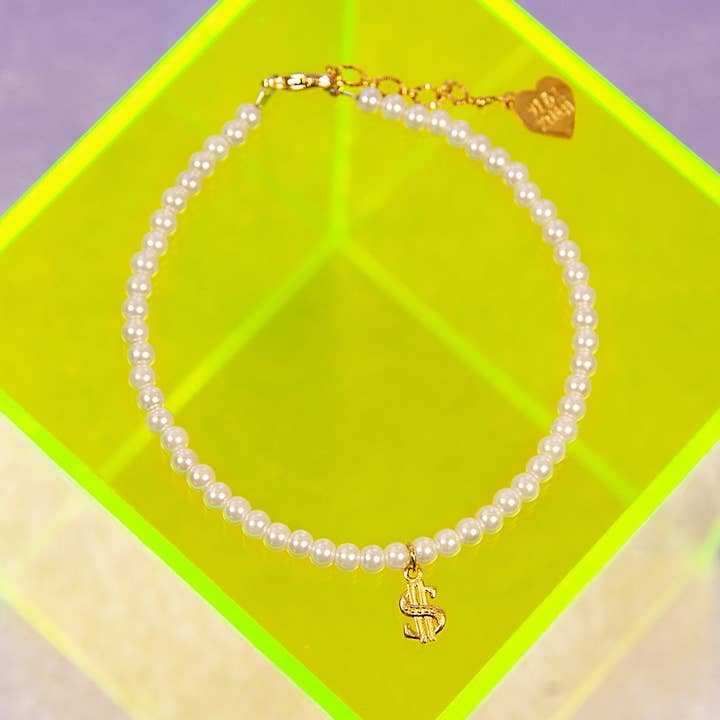 Fußkettchen mit Perlendollarzeichen für den Großhandel von VidaKush