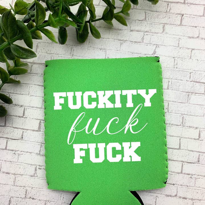 Fuckity Fuck Fuck Can Cooler for wholesale by Dirty Grove by Hazel Grove Customs