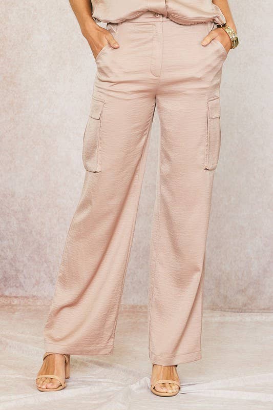 ILLA ILLA - Wholesale Pants - Women's - Satin Cargo Pants18