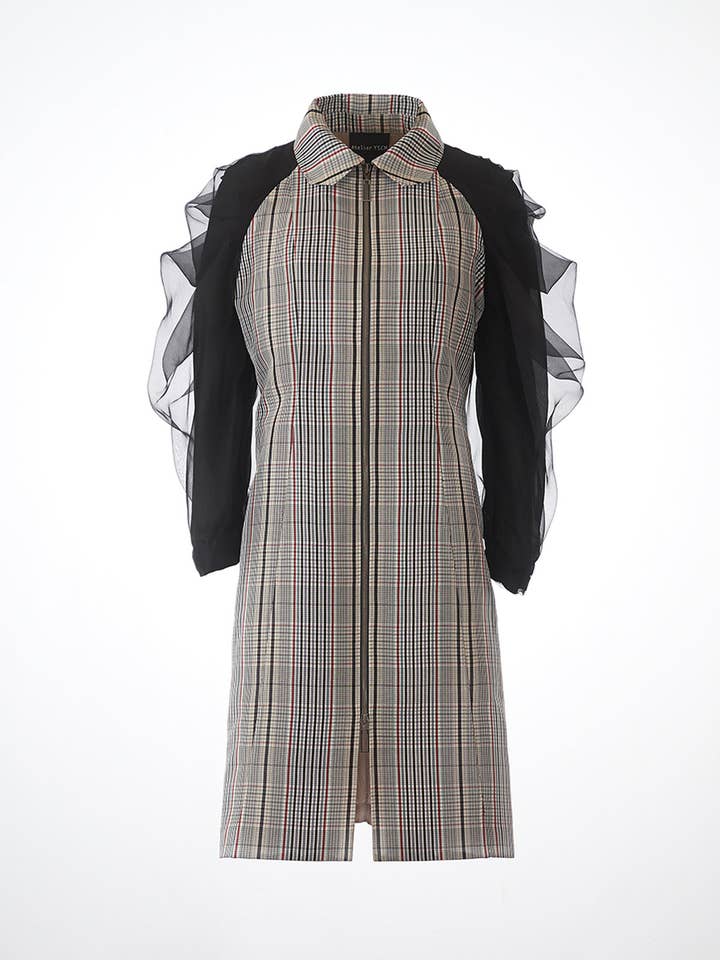 Fancy Check Dress for wholesale by Atelier YSCM