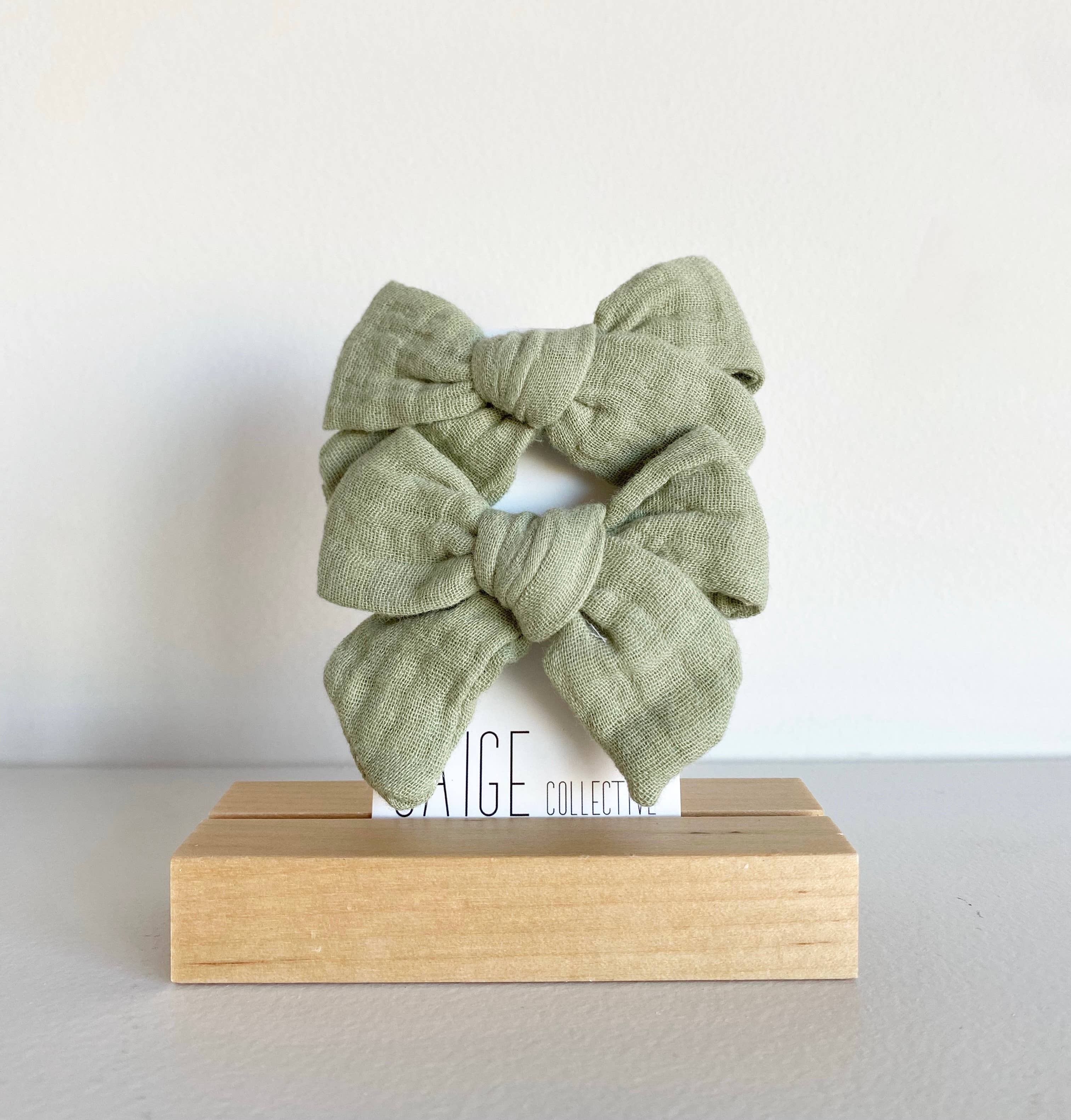 Saige Collective - Wholesale Hair Bow - Kids - Muslin Cotton Bows - assorted3