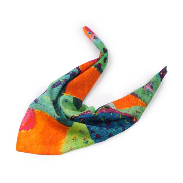 Prickly Cotton Bandana - Neon Orange for wholesale by Vismaya - A Brand by Shivani LLC
