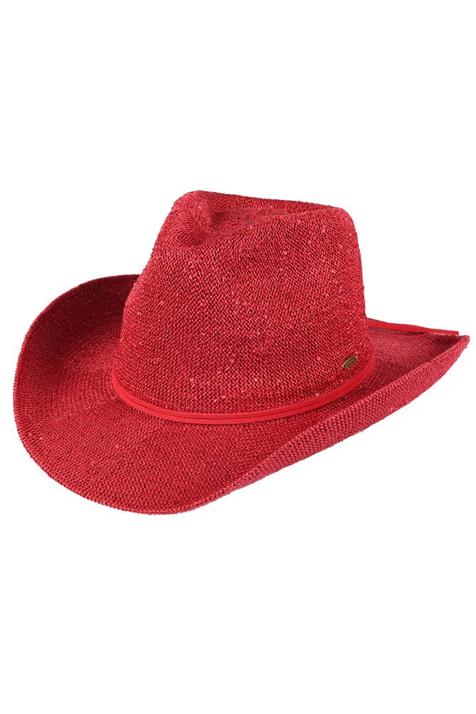Hana - Vente Chapeau de cowboy – femme - Chapeau de cowboy à paillettes C.C17