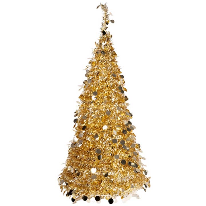 Deko-Kegeltanne, gold, PVC, 120 cm für den Großhandel von Dekoratief