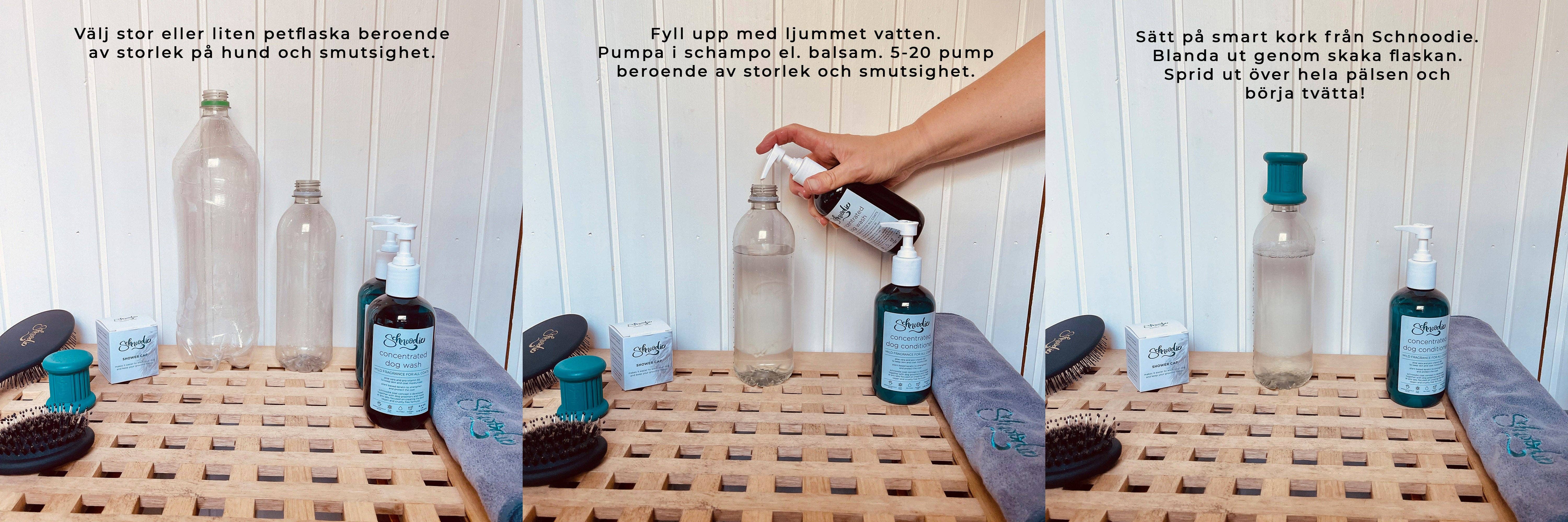 Schnoodie - Wholesale Pet Grooming Aid - Dog - Shower cap - smart cap for PET bottles4