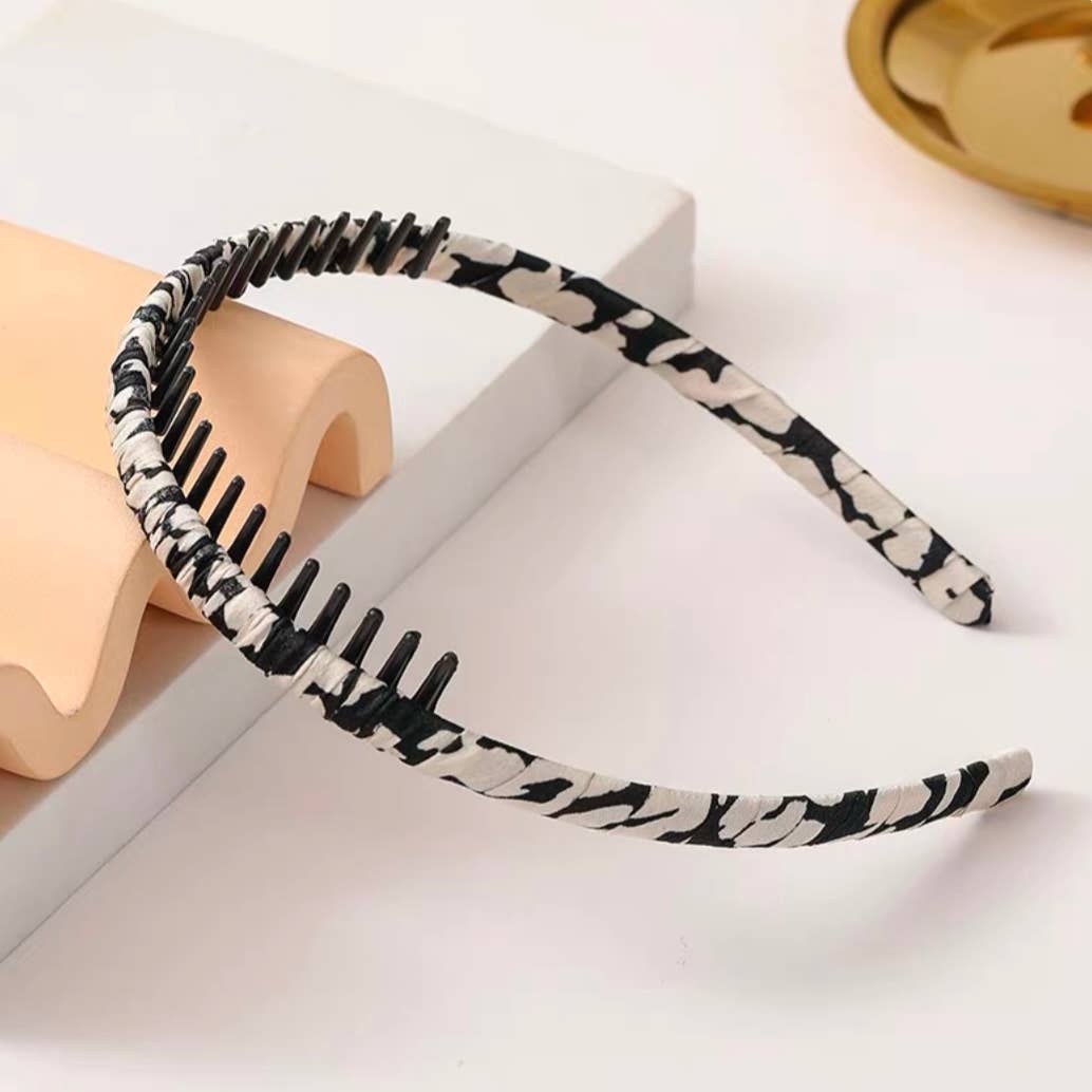 BYREN | ÉLINE L'ATELIER - Wholesale Hair Accessories Set - Women's - ST3 leopard print fabric headband1