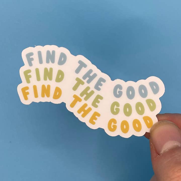 Find The Good - Adesivo trasparente, adesivo, impermeabile, positivo per la vendita all'ingrosso da parte di Just Be Kind Co.
