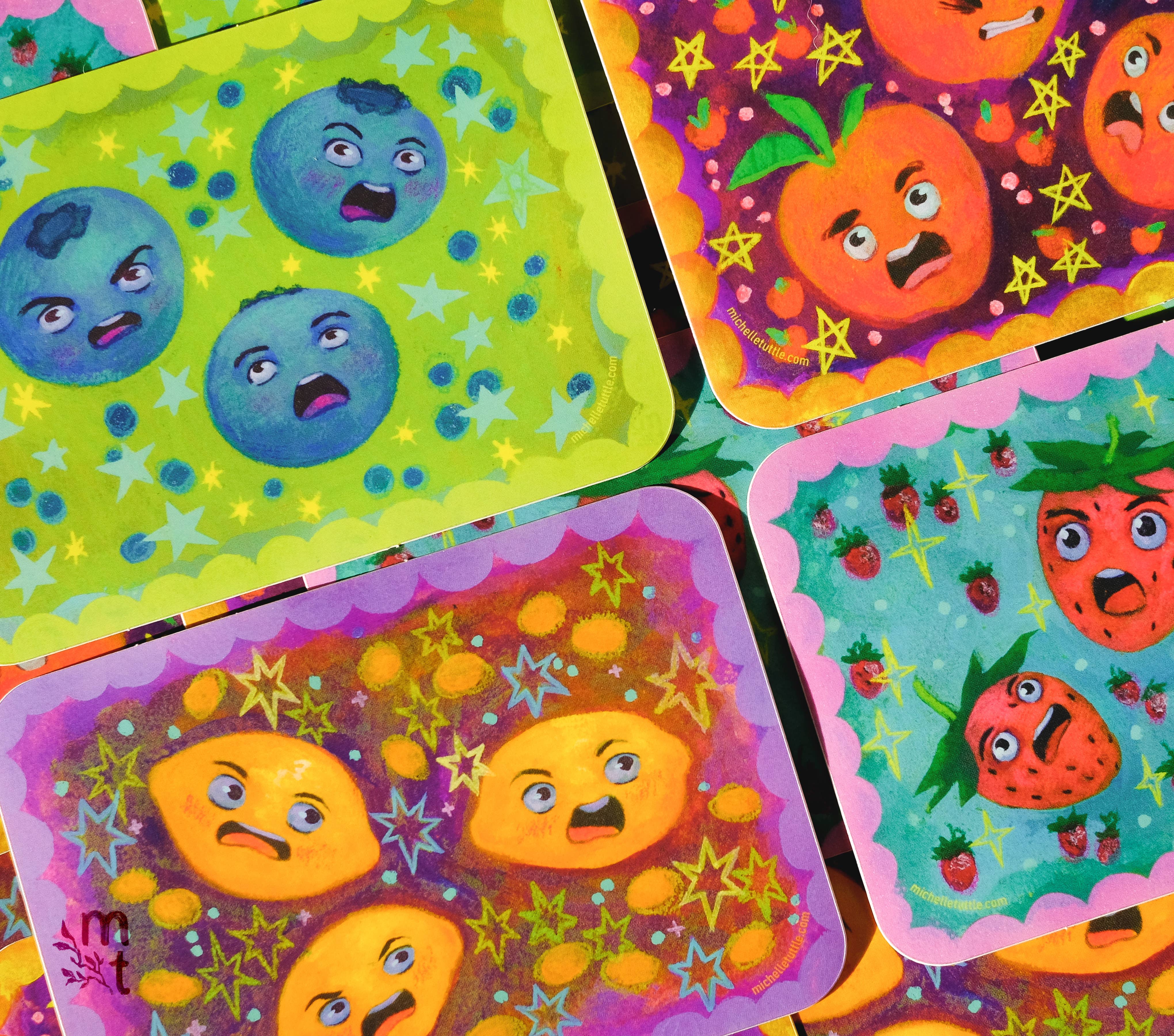 Michelle Tuttle Studio - Wholesale Sticker - Sour Fruit Series // Sour Strawberry3