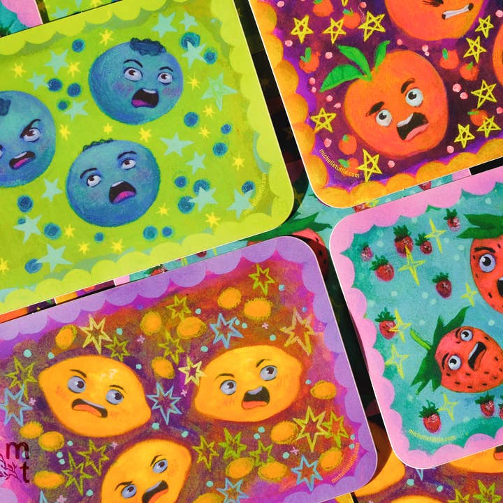 Michelle Tuttle Studio - Wholesale Sticker - Sour Fruit Series // Sour Strawberry3