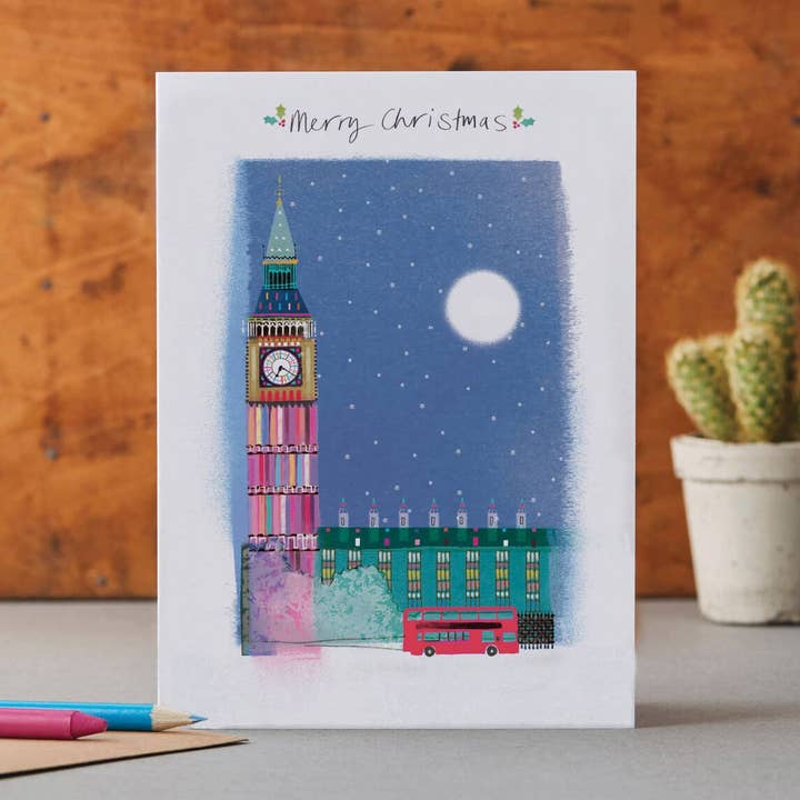 Big Ben London Weihnachtskarte, Elizabeth Tower, LM038 für den Großhandel von I Drew This