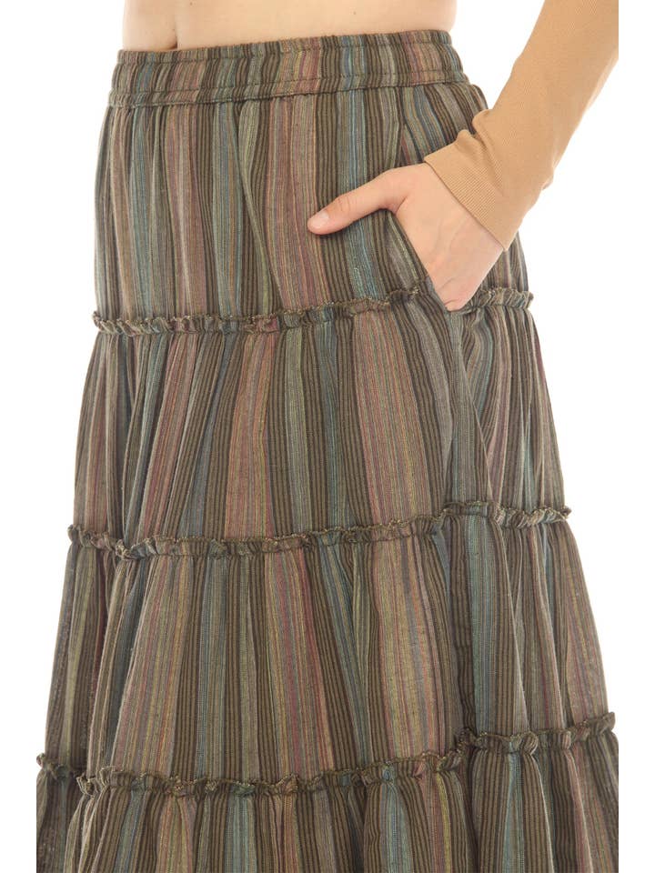 Lakhays Collection Inc. - Wholesale Rok - Dames - Twirl midi-rok met 5 lagen7