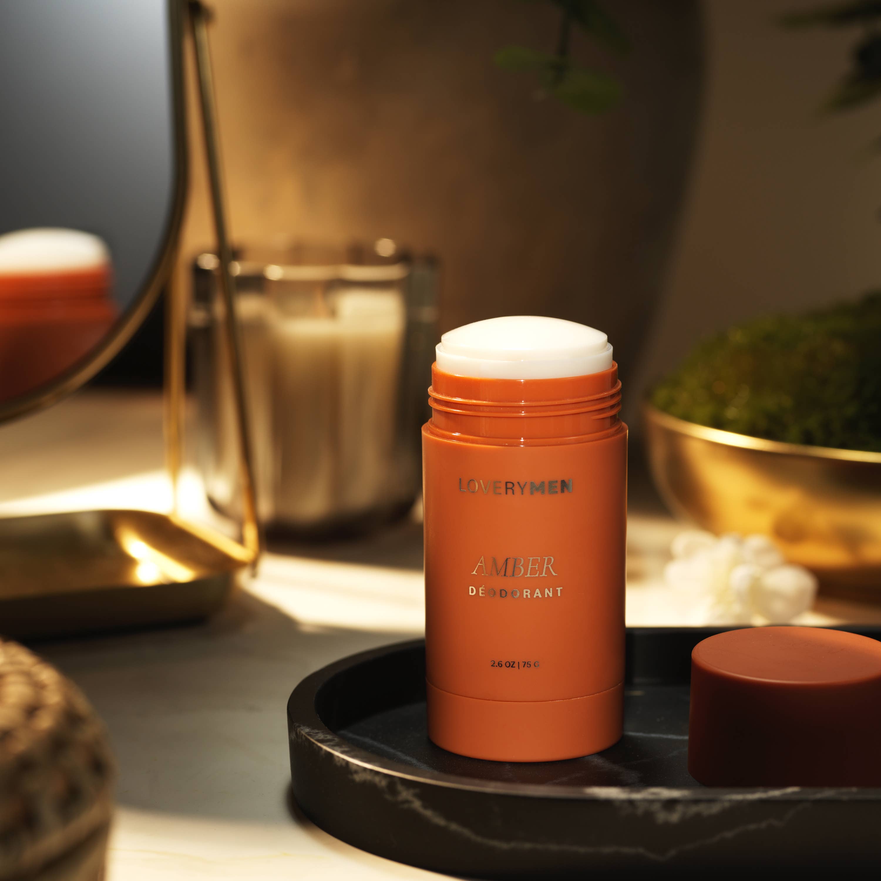 Lovery – wholesale Deodorant – Men's – Amber Aluminum Free Deodorant Stick, 24hr Odor Control 2.6oz1