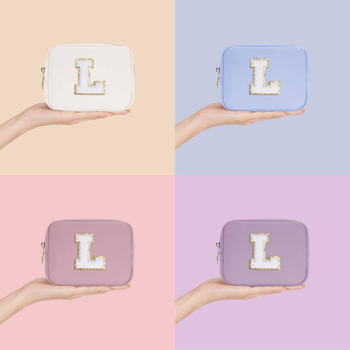 wandf – Großhandel Schmink-/Kosmetiktasche – Personalisierte Monogramm-Tasche Mini Initialen Schminktasche136