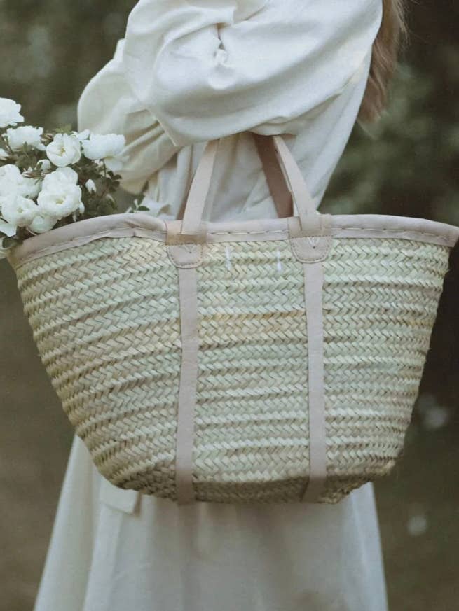 Market Basket - Nude - Short Handle (Leather) for wholesale by Mikwi