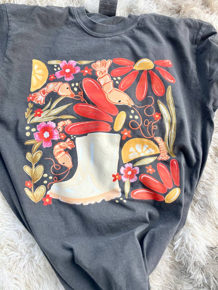 on the Bayou - Wholesale T-Shirt (Graphic) - Unisex - Shrimp season comfort colors t-shirt