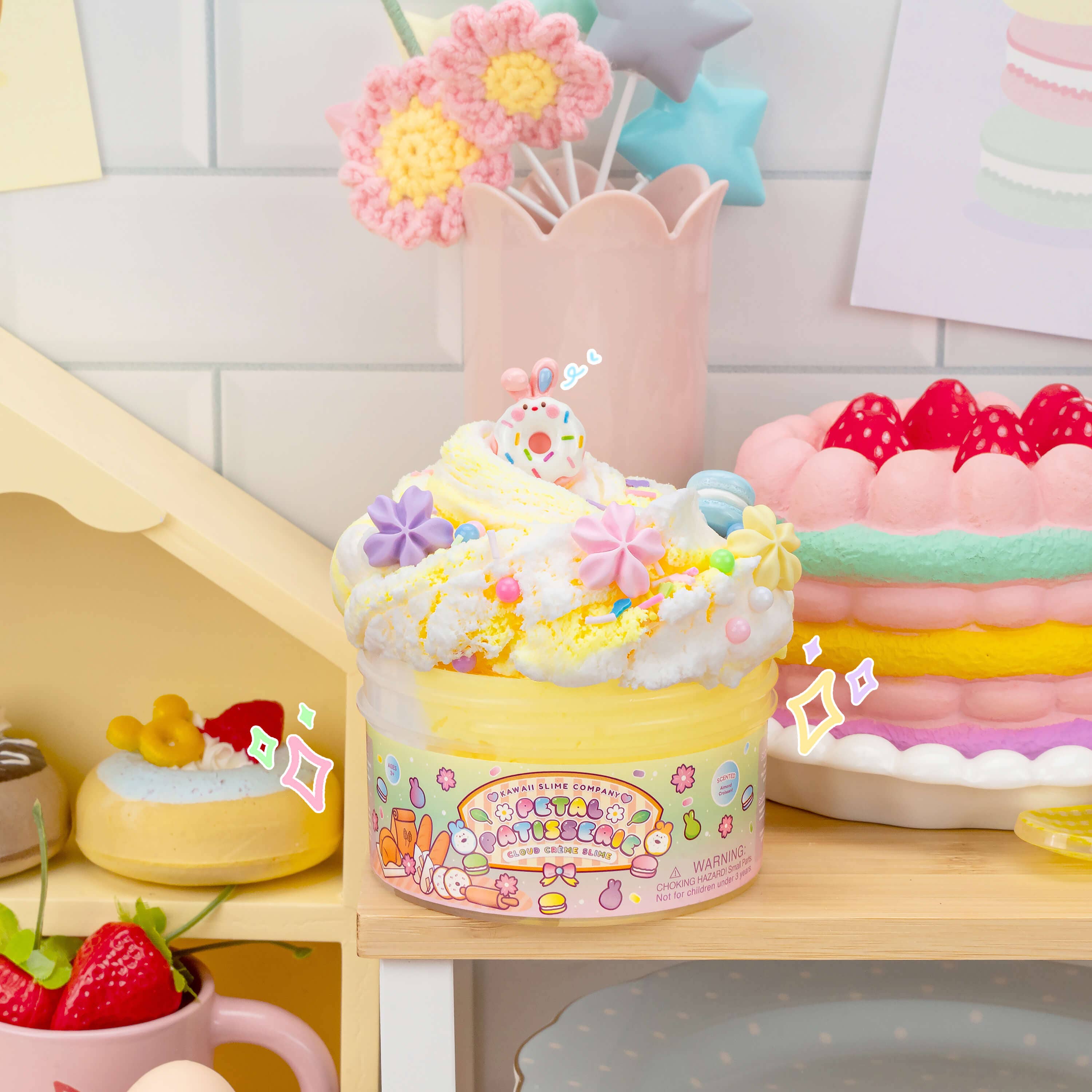Kawaii Slime Company - Wholesale Putty/slime – Child - Petal Patisserie Cloud Creme Slime (4pcs/case)6