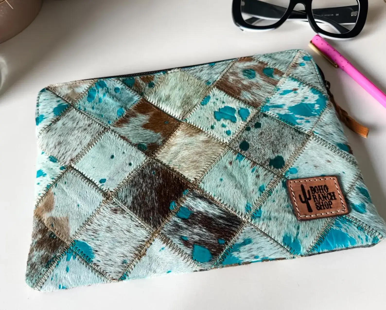 Boho Ranch Shop - Wholesale Laptop/Tablet Case - Women's - Cowhide Laptop Computer tech Sleeve Pouch Case8