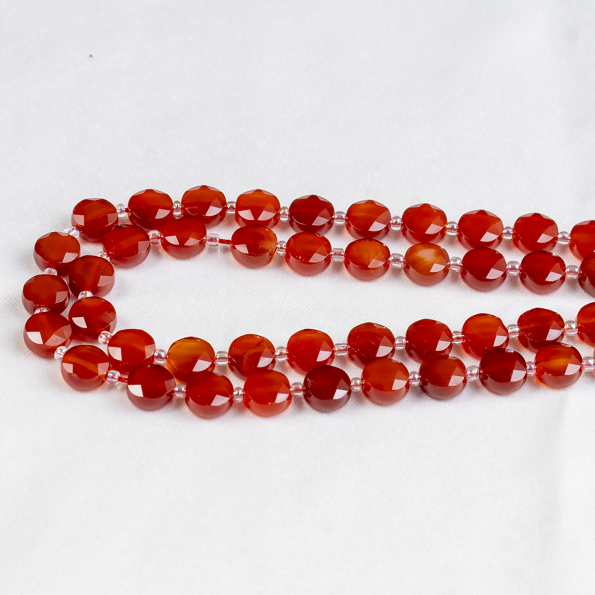Soothing Crystals Beads - Wholesale Beads - Heishi Disc Beads | Red Onyx | Flat Crystal Beads7
