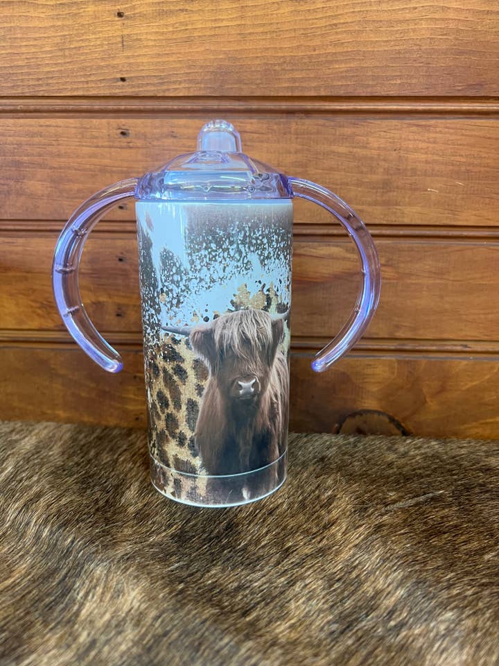 Copo com Tampa Highland Leopard por atacado de Leather & Soul Wholesale