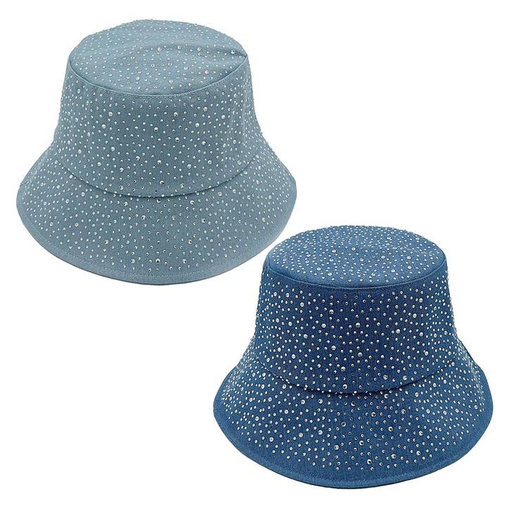 Stone Denim Cotton Bucket Hat for wholesale by Fashion City