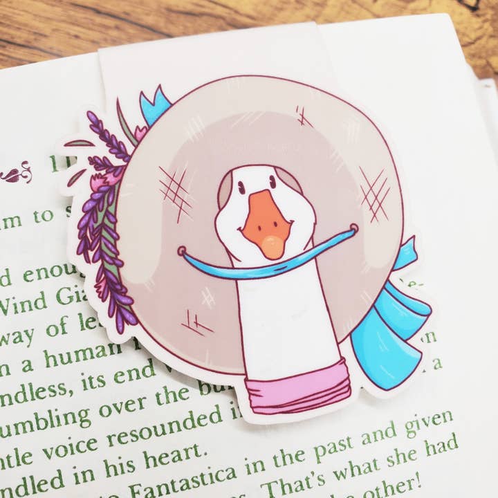 Segnalibro magnetico a forma di oca con cappello da giardino primaverile per la vendita all'ingrosso da parte di Salt Birch