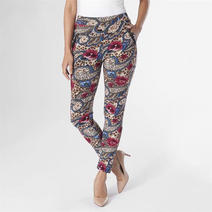 COCO + CARMEN - Wholesale Fashion Leggings - Women's - Printed Jasmine Zip Pocket Leggings9