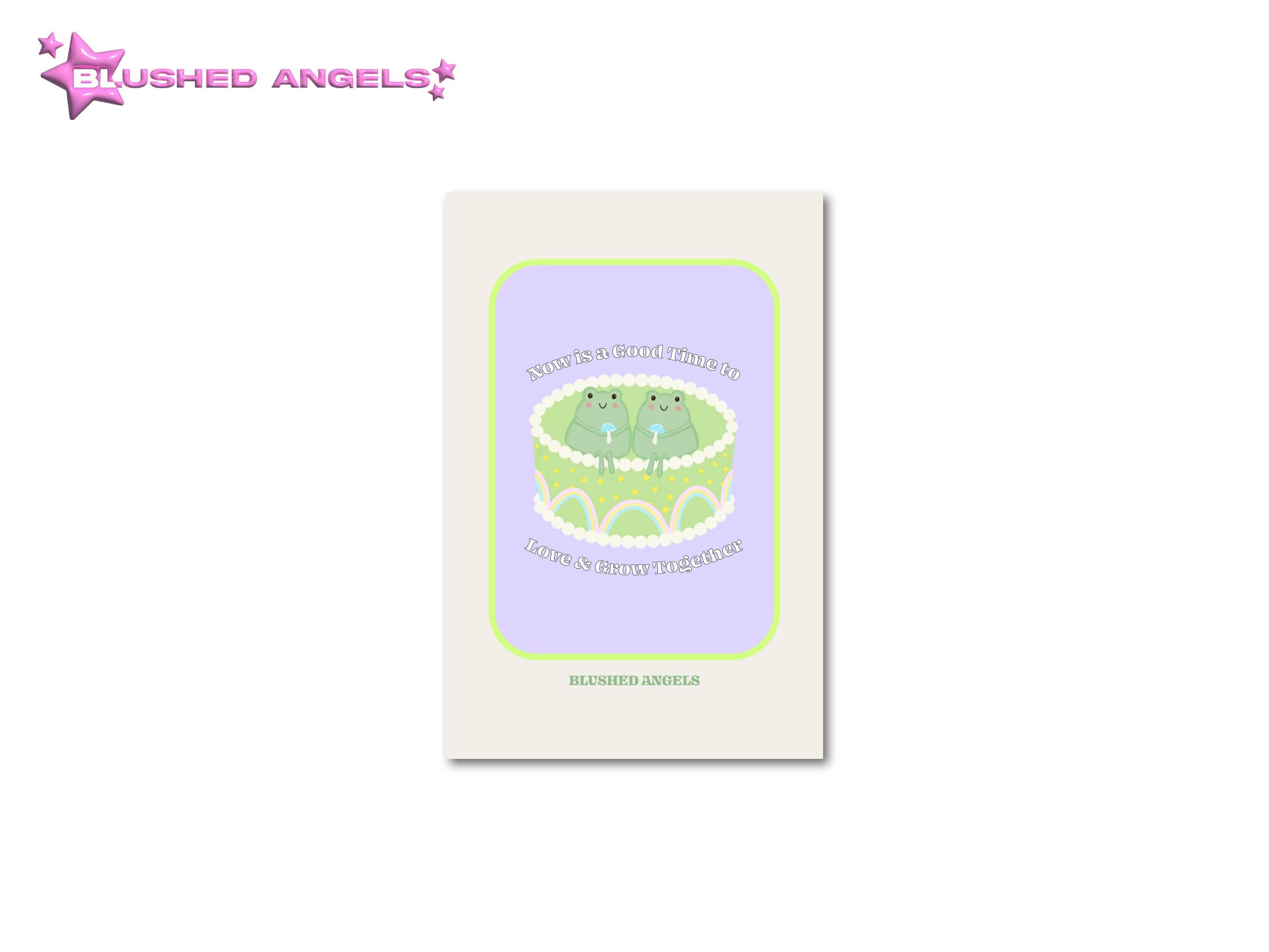 Blushed Angels - Vendita all'ingrosso Stampa artistica - Blushed Angels Frog Cake Art Print | Pinterest Poster Stampa pastello danese Poster pastello danese Wall Art Frog Poster Frog Print0