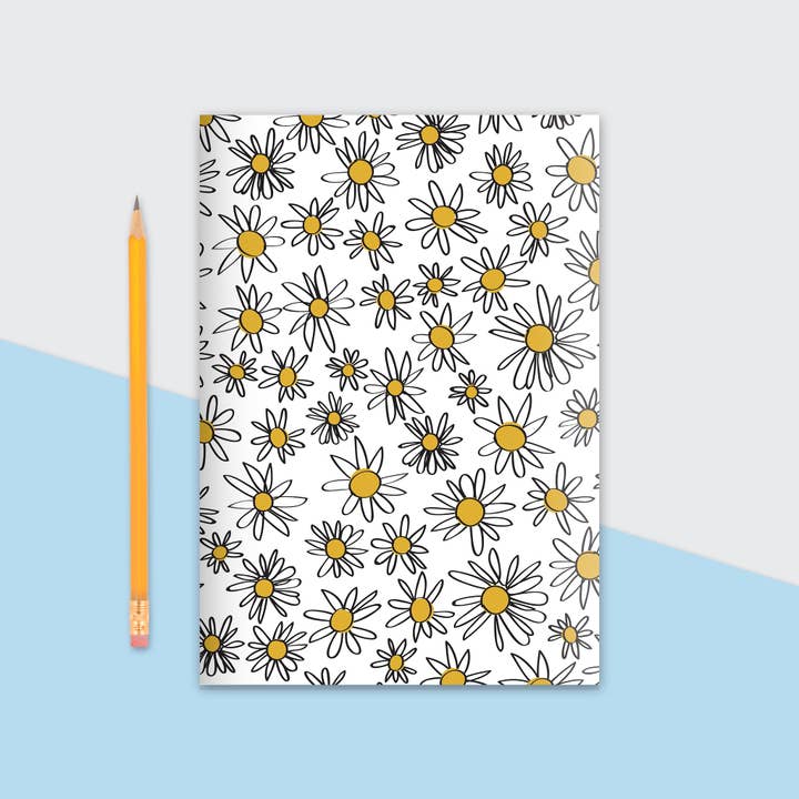 White Daisies Notebook | Plain Pages for wholesale by Jane Katherine Houghton Designs