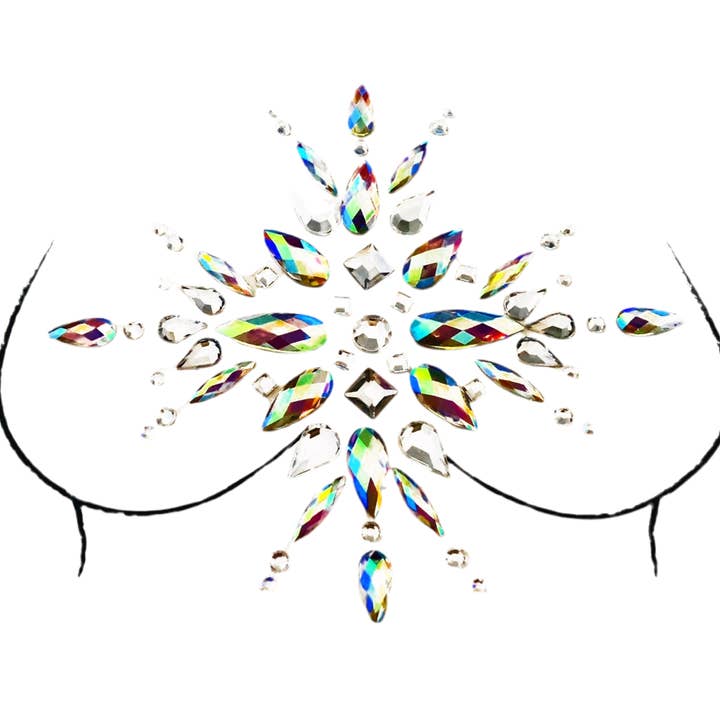 Adhesive Chest and Body Jewels - Aphrodite for wholesale by Wonkiwear Ltd