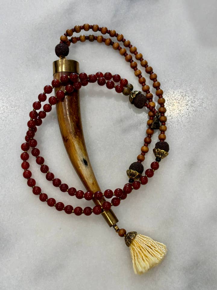 Horned Gem (Gemstone Necklace) for wholesale by Meditate With Mala, LLC