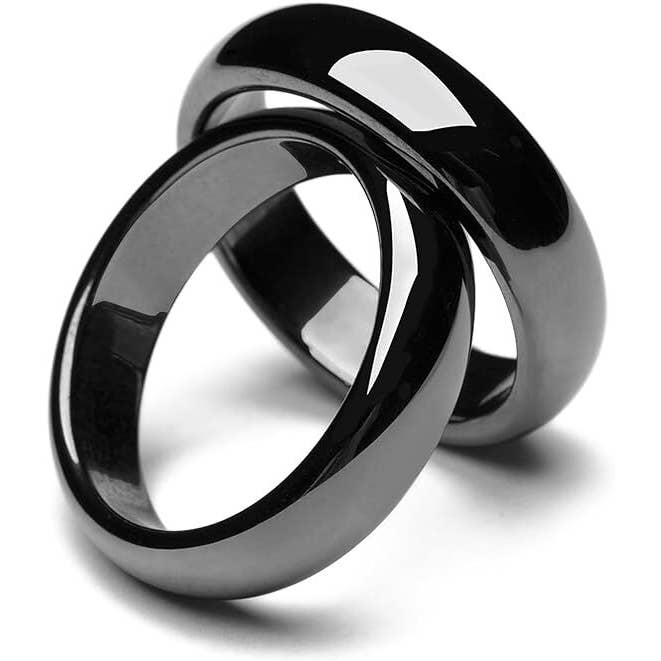 Darlene's Shells - Wholesale Band/Stacked Ring - HEMATITE RING 9-13 SIZE