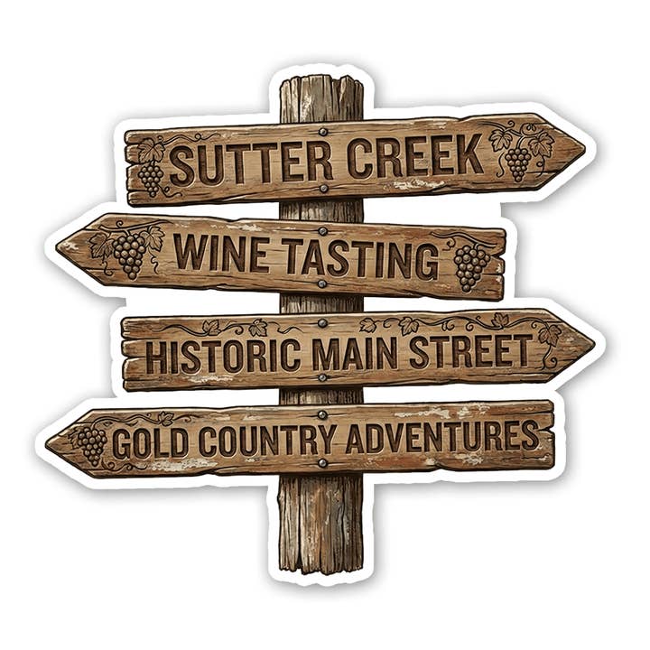Pegatina direccional de Sutter Creek para venta al por mayor de Sticker Atlas