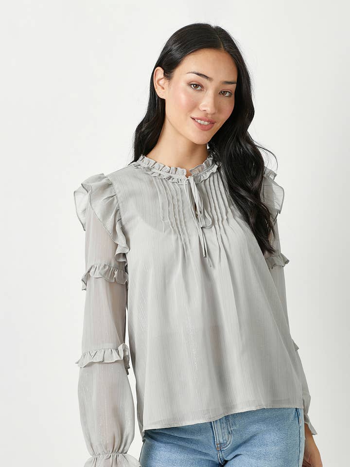 60334 Blusa con scollo a spacco per la vendita all'ingrosso da parte di Mystree