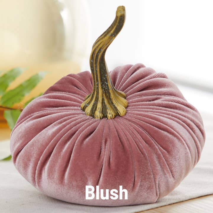 Your Heart's Content - Wholesale Decorative Tabletop Object - Pumpkin Large Velvet, Fall Mantel Decor, Halloween Table26