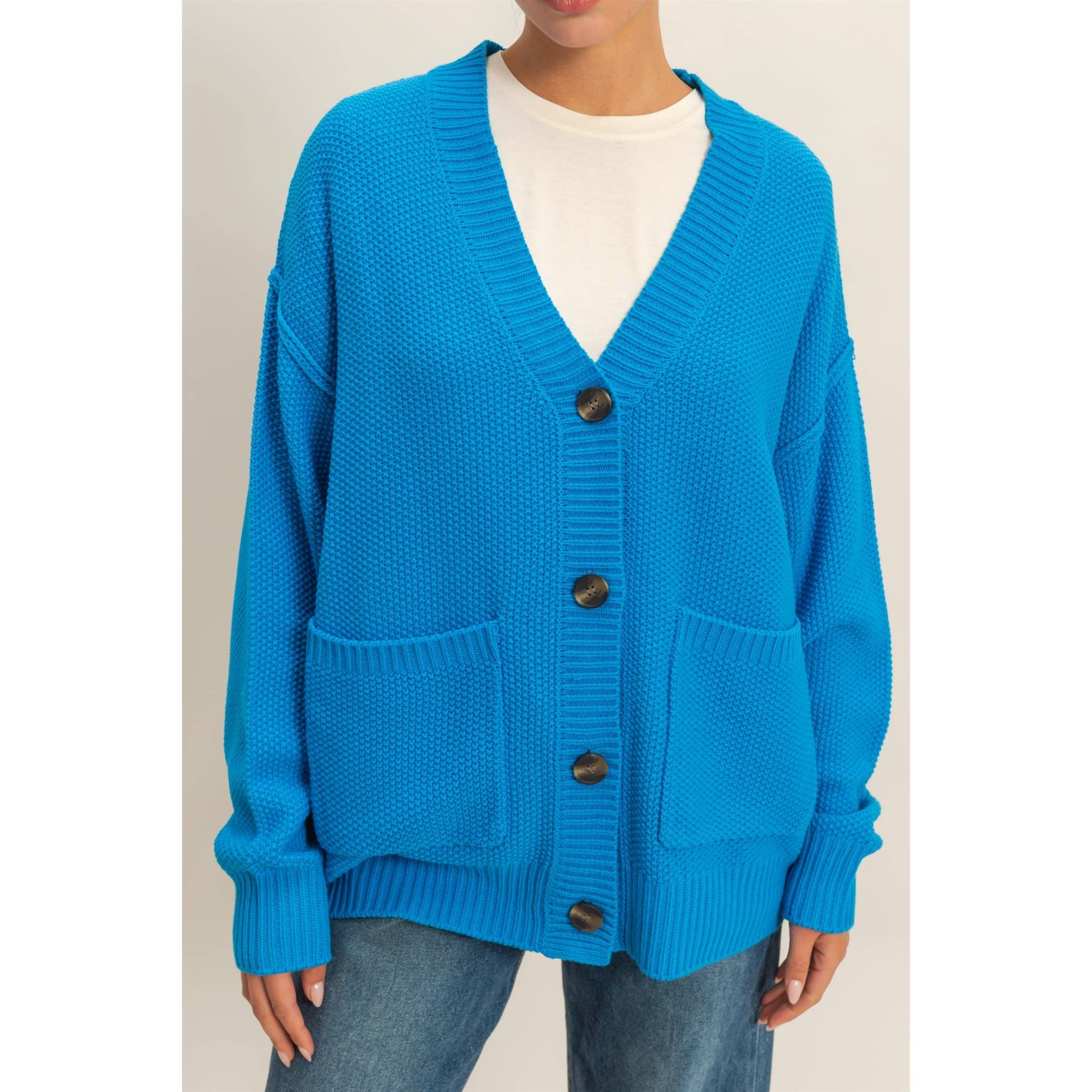 Double Zero - Vendita all'ingrosso Cardigan - Donna - Cardigan oversize con bottoni "Charm Them All"3