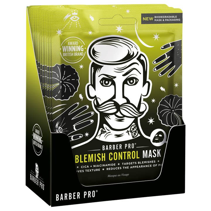 BARBER PRO BLEMISH CONTROL Sheet Mask - 100% Biodegradable for wholesale by BARBER PRO
