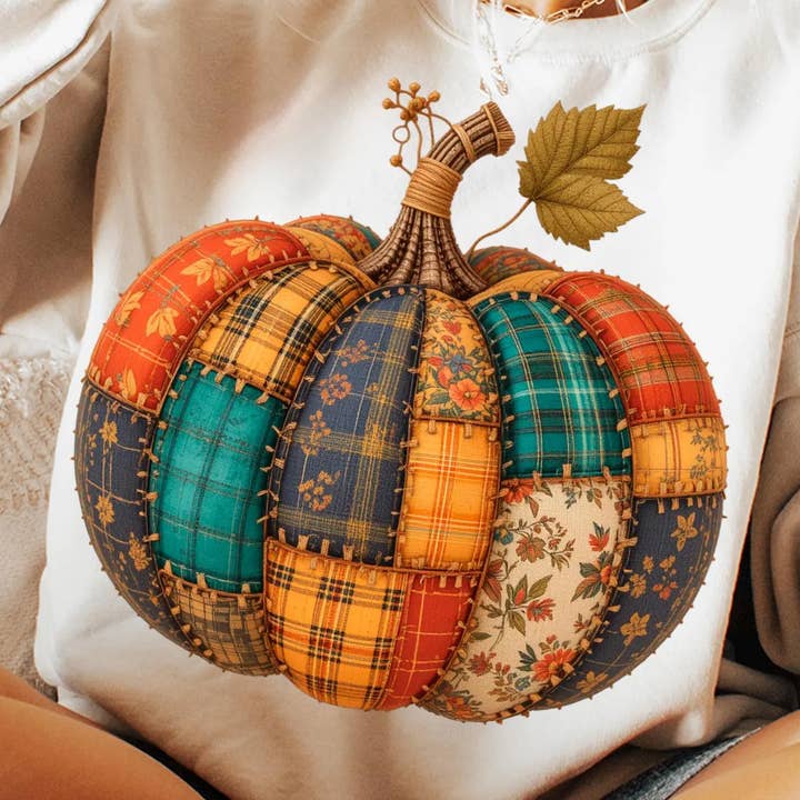 Patchwork Pumpkin for wholesale by Rebel Charm Central Transfers