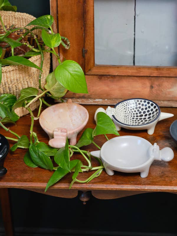 Kenyan Hand Carved Soapstone Hippo Dishes for wholesale by AARVEN