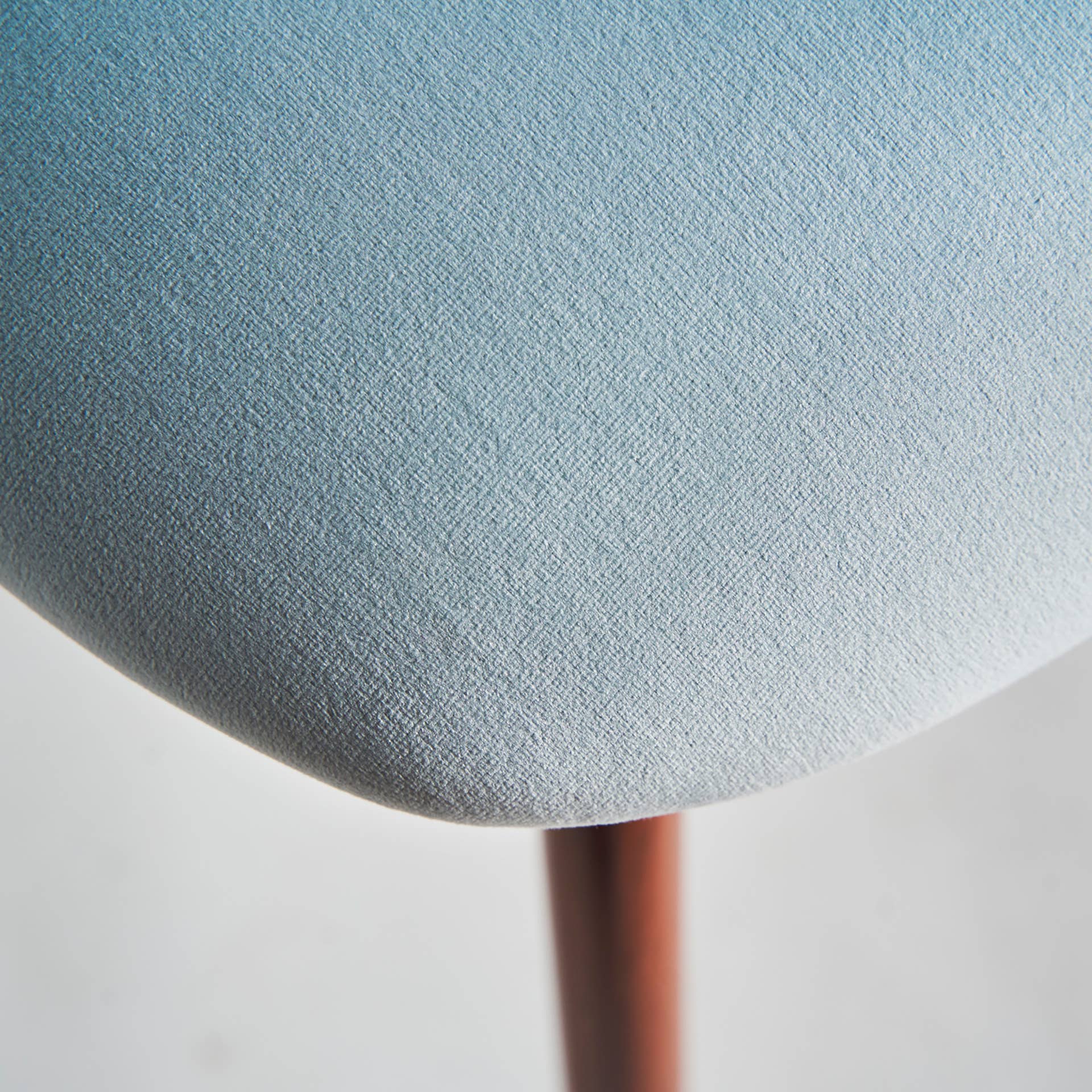 Kodu - Wholesale Chair - Blue velvet chair measuring 50x55x75cm6