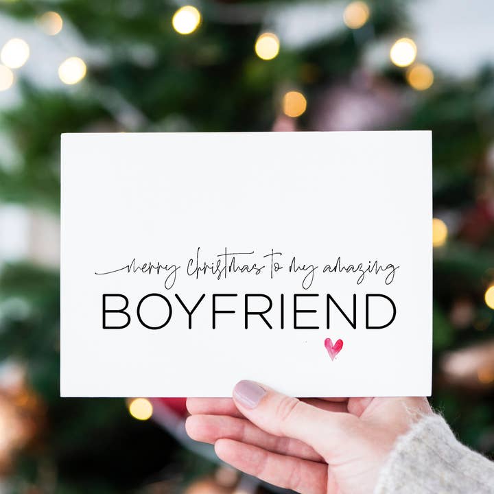 Christmas Card for Boyfriend Merry Christmas from Girlfriend for wholesale by Coco Press