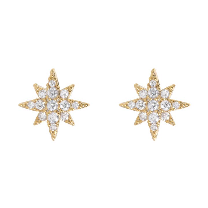 Aurora - Oorbellen met kristallen sterren voor wholesale door Timi of Sweden