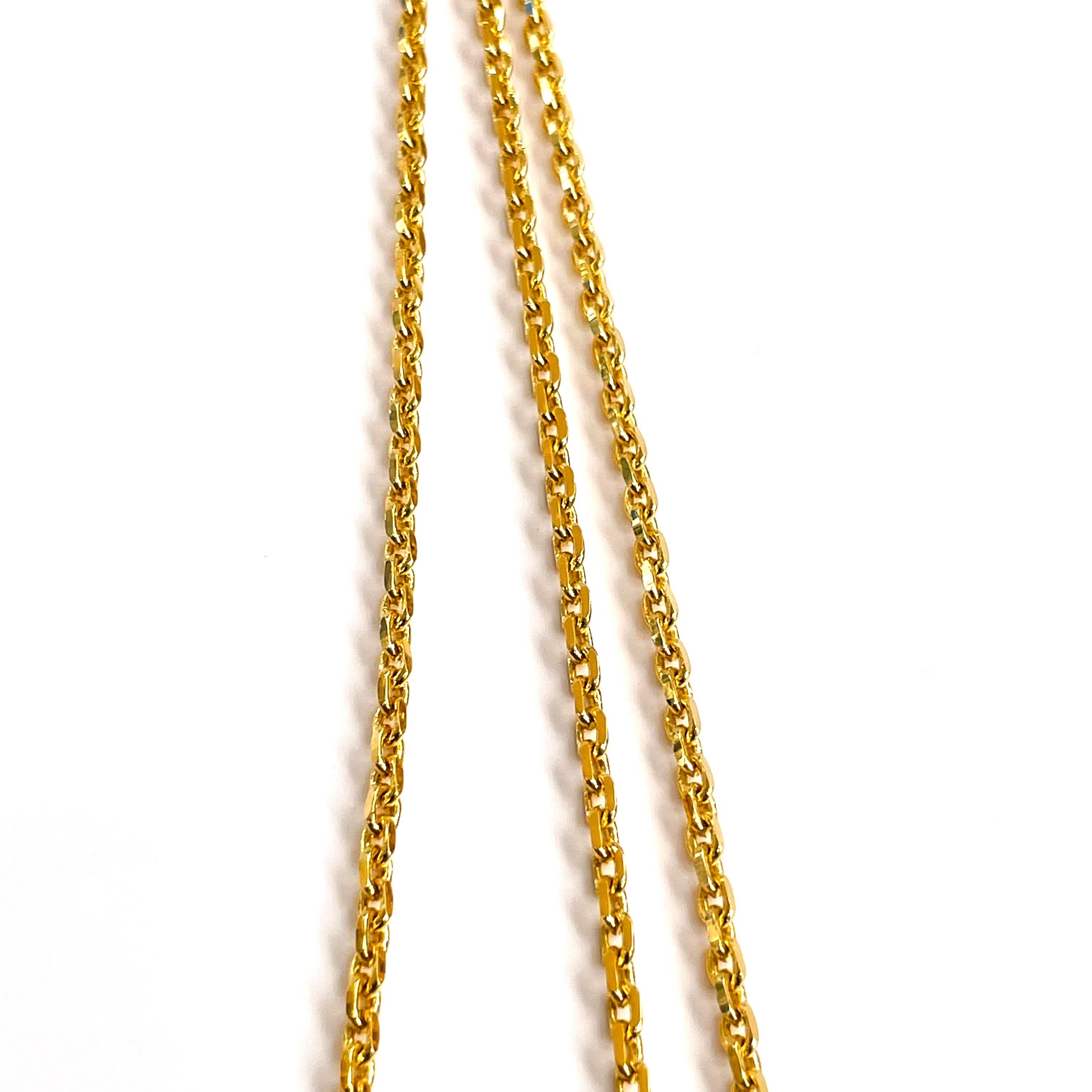 GI.OTTO - Wholesale Pendant/Charm Necklace - Shiny Trio Necklace 76 cm Gold8