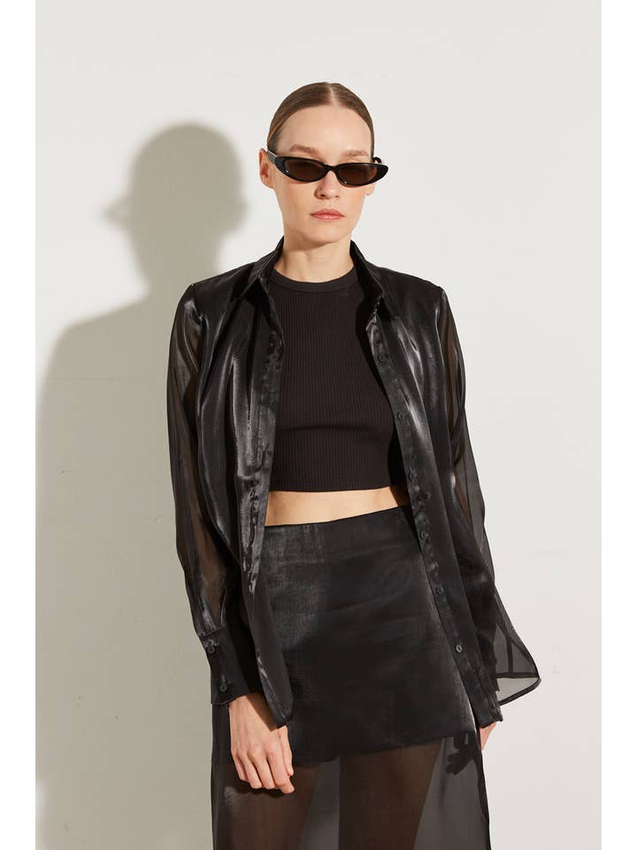 ELLI WHITE - Wholesale Skirt - Women's - Organza skirt with shorts lining3