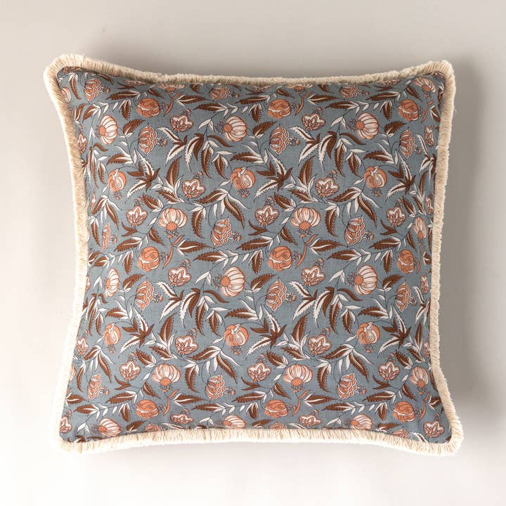Peony Block Print Pillow for wholesale by Co.House Designs