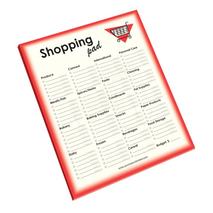 Shopping Note Pad for wholesale by Journals Unlimited