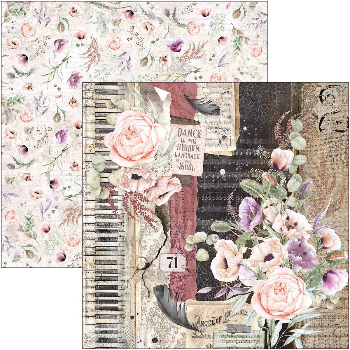 Ecstasy Crafts Distributing - Wholesale Scrapbook - Ciao Bella Cygne Noir Paper Pad 12x12 12/Pkg33